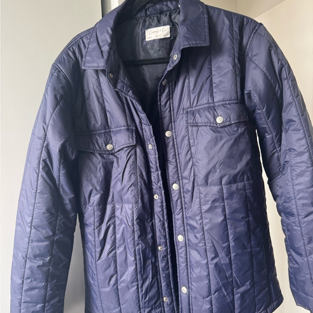 Navy Quilted Jacket